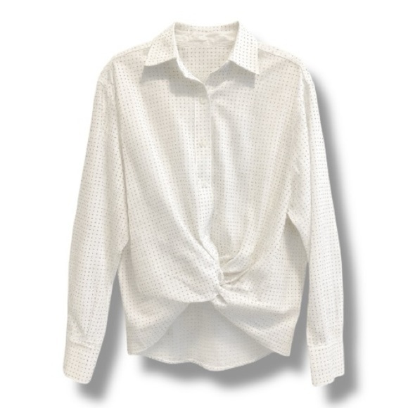 Young Fabulous & Broke Tops - Young Fabulous & Broke Twisted Front Blouse Oversized S